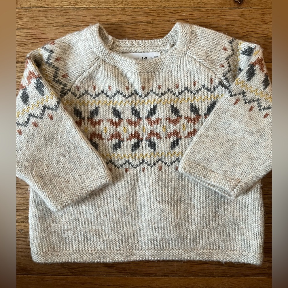 Beautiful Zara Winter Knit Sweater 1-3 Months